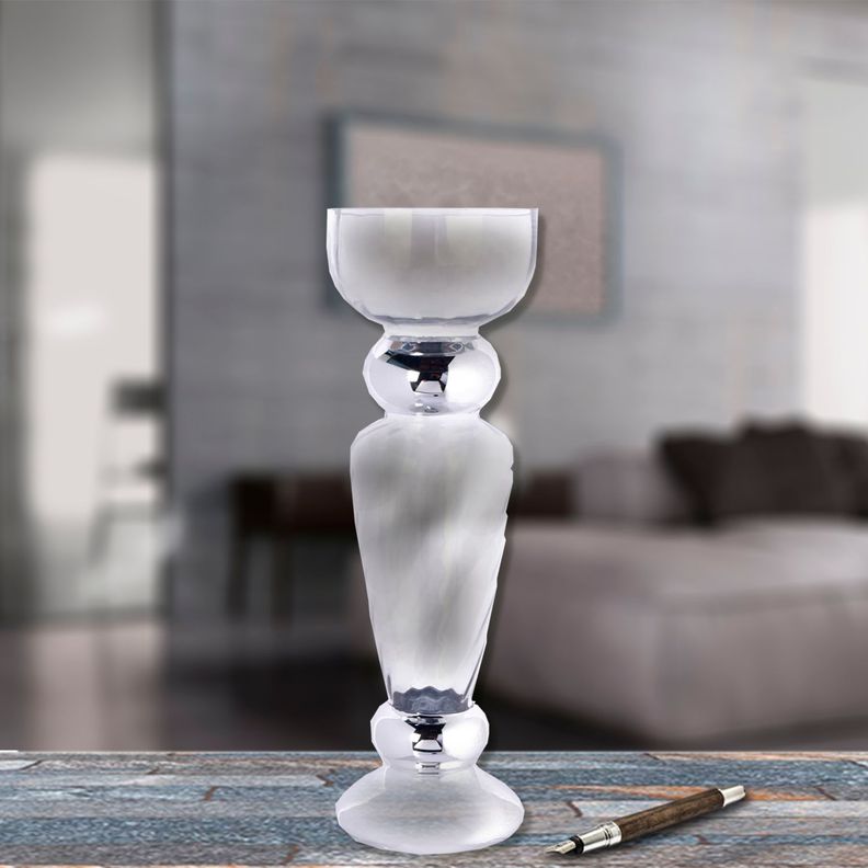 Portavela Decorativo Clemont Silver Plus-3
