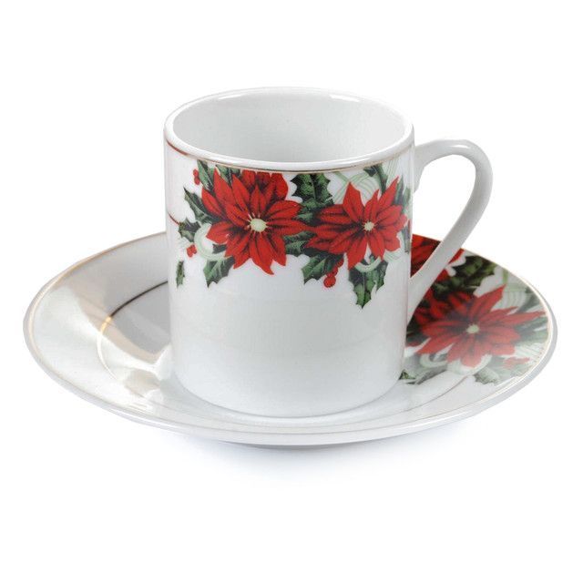 Juego de Tazas Café Poinsetia 12 Pzs-0