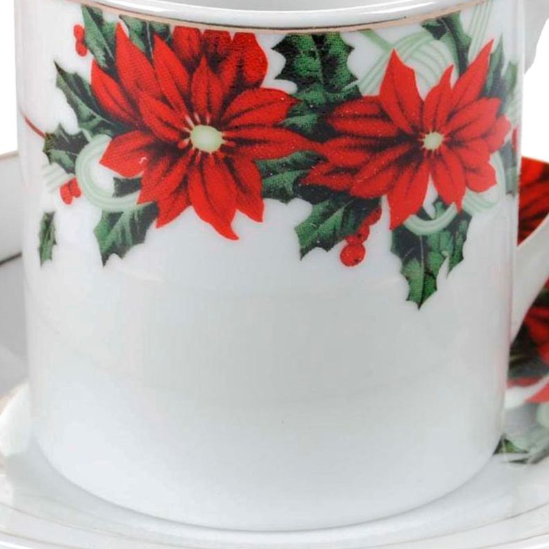 Juego de Tazas Café Poinsetia 12 Pzs-1