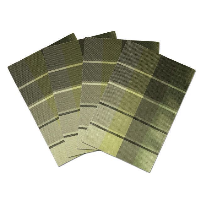 Set 4 Individuales Decorativo Merlin Verde Verde Degradado