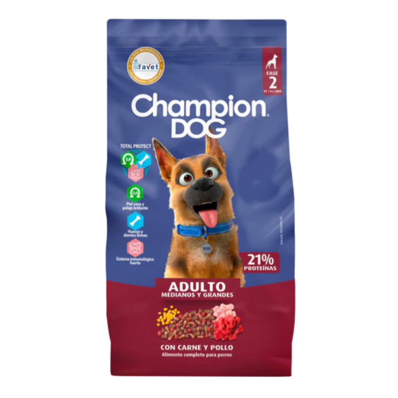 Champion Dog Adulto Carne y Pollo 18 kg.-0