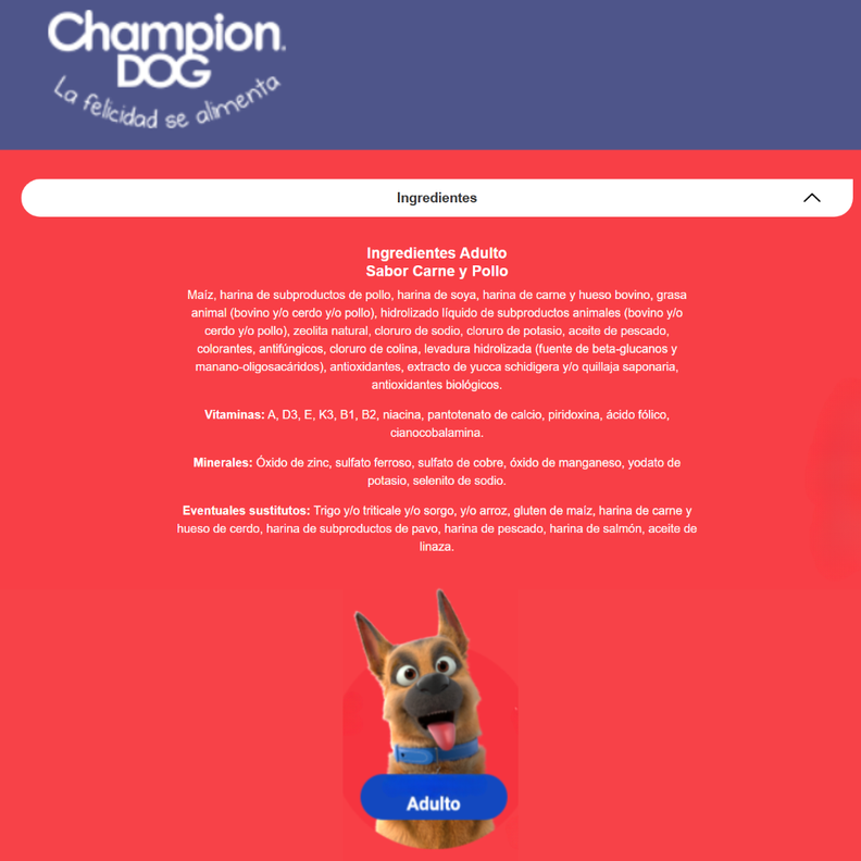 Champion Dog Adulto Carne y Pollo 18 kg.-1