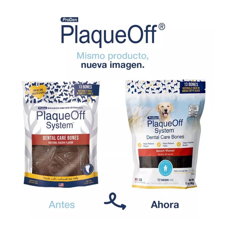 Huesos Cuidado Dental sabor Bacon 482 Grs. (13 Un.) - Plaque Off-1