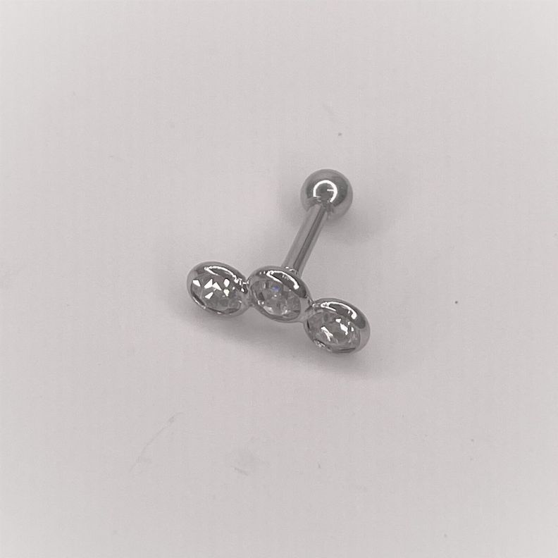 Piercing circón 3 bolitas PHILIPPA JOYAS-0