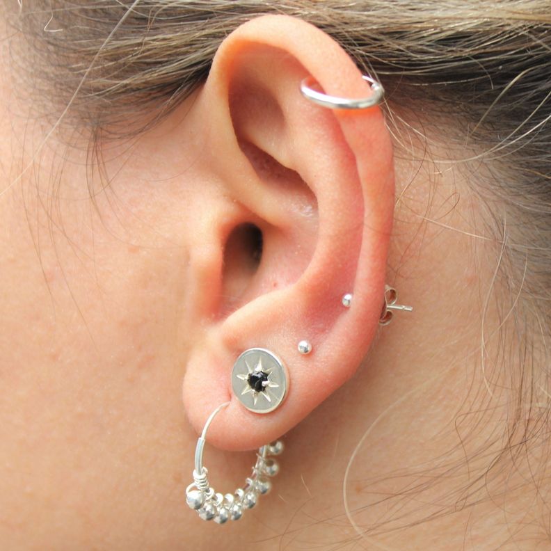 Argolla 14 mm 1 mm pelotitas PHILIPPA JOYAS-1
