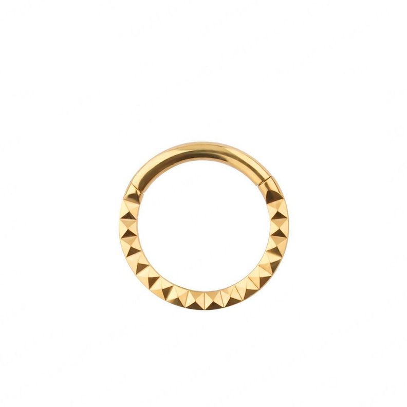 Argolla click Titanio Baño de Oro PHILIPPA JOYAS-0