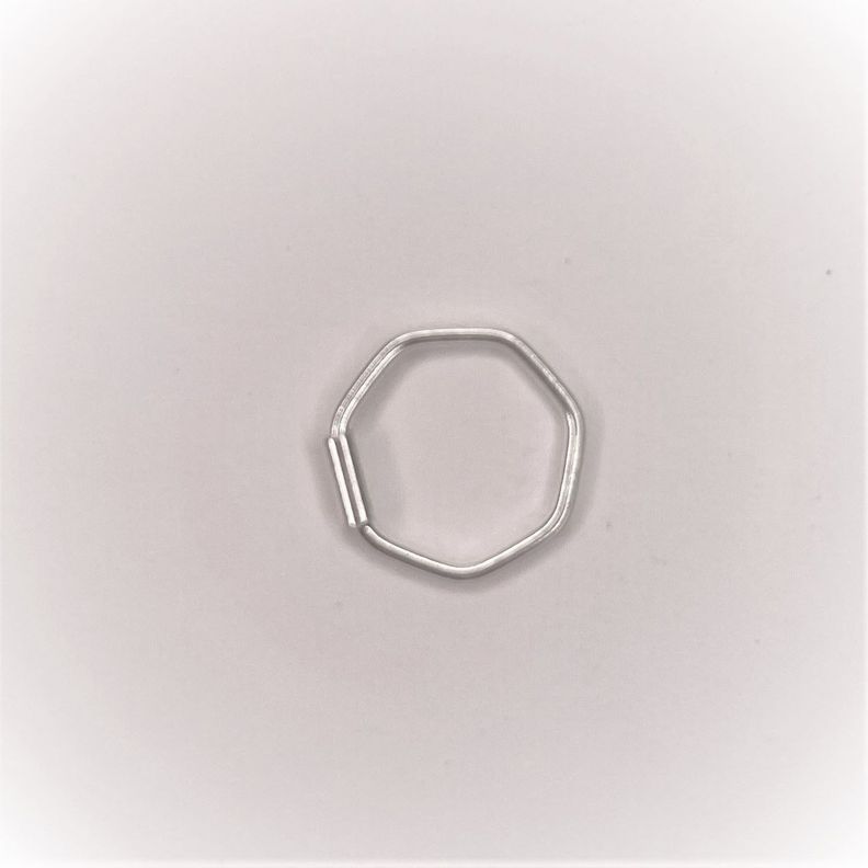 Argolla torsión hexagonal Plata 10mm PHILIPPA JOYAS-0