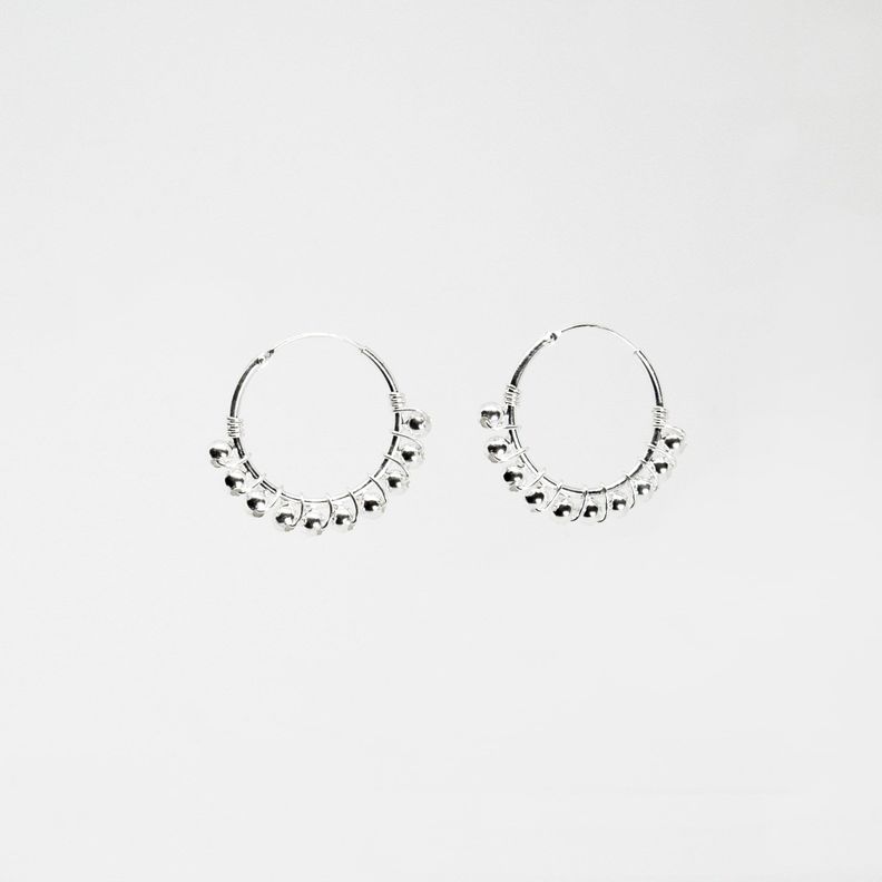 Argolla 18 mm 1 mm pelotitas PHILIPPA JOYAS-0