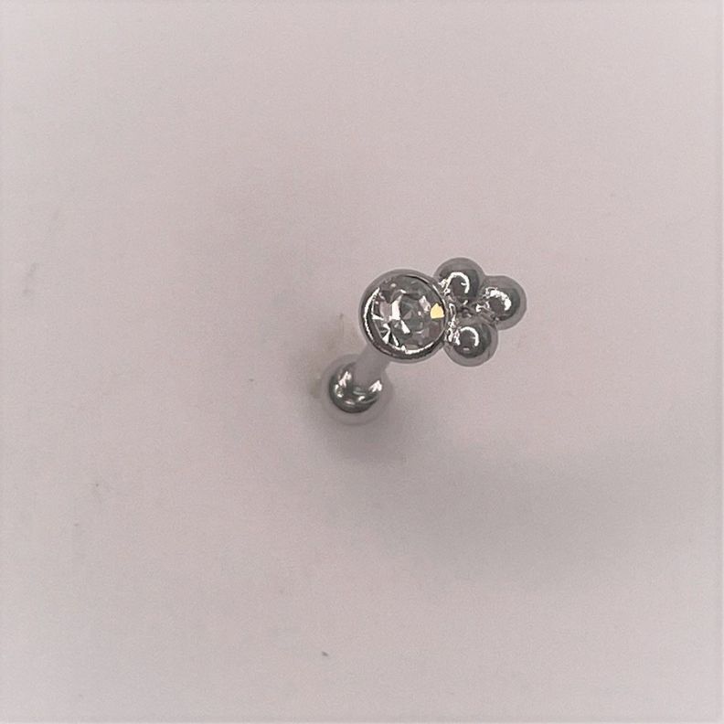 Piercing tres bolita y 1 circón PHILIPPA JOYAS-0