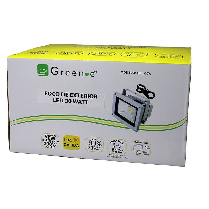 Foco Exterior  de 30w.Luz Cálida-1