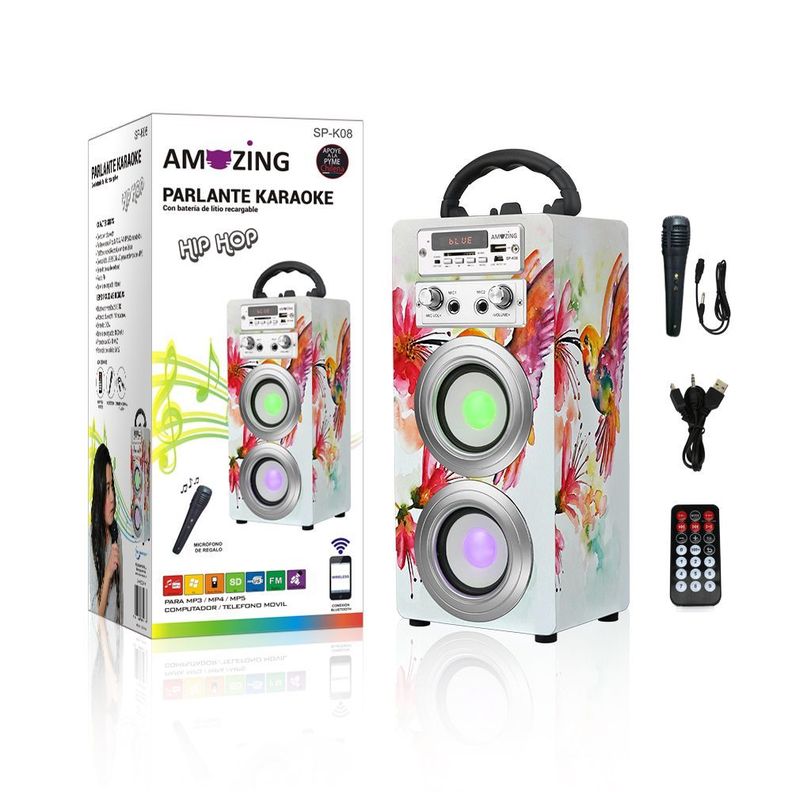 Parlante Bluetooth karaoke HIP-HOP. Colibri Diseno 5