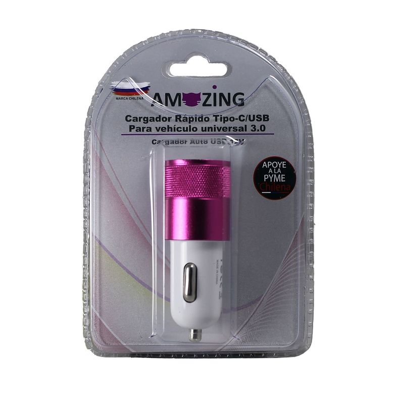 Cargador Tipo C / USB 3.1 Portátil para Vehículos Universal-0