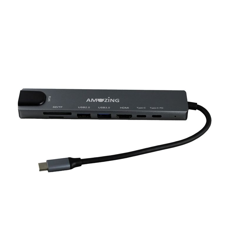 Adaptador Múltiple Tipo C/ HDMI 8 en 1-3