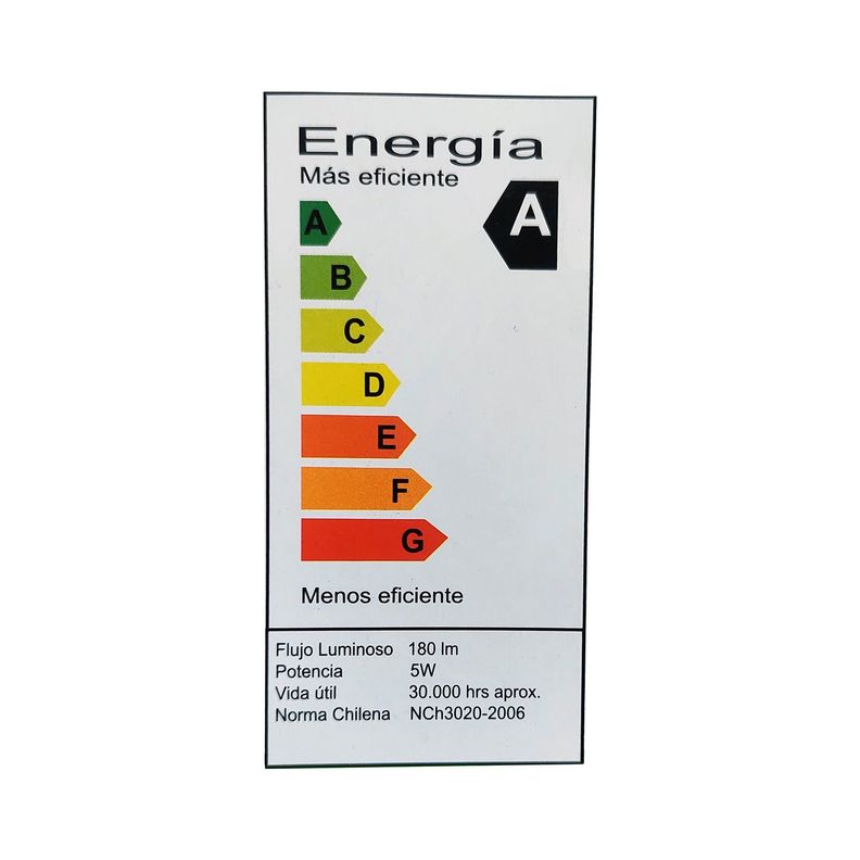 Ampolleta Led de 5W. GU10.Luz Cálida/ X 6 Unidades-5