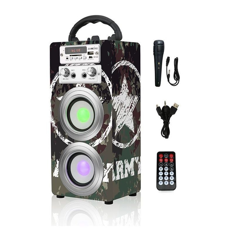 Parlante bluetooth karaoke HIP-HOP. Army-4