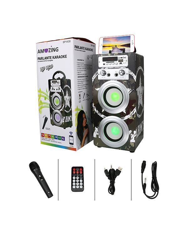Parlante bluetooth karaoke HIP-HOP. Army-2