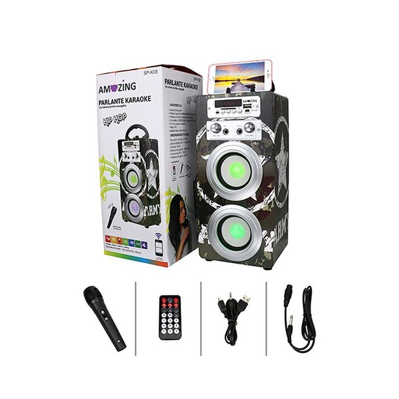 Parlante bluetooth karaoke HIP-HOP. Army-3