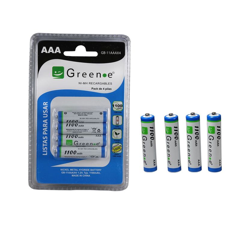 Pilas Recargables AAA de 1100 mAh-0