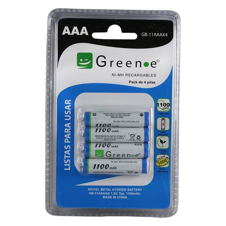 Pilas Recargables AAA de 1100 mAh-2