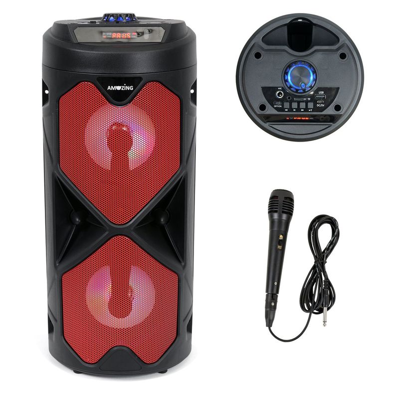 Parlante Bluetooth karaoke inalámbrico. Big Pro 500 RED-0