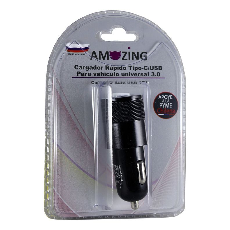 Cargador portátil de carga rápida para vehículos. Tipo C-0
