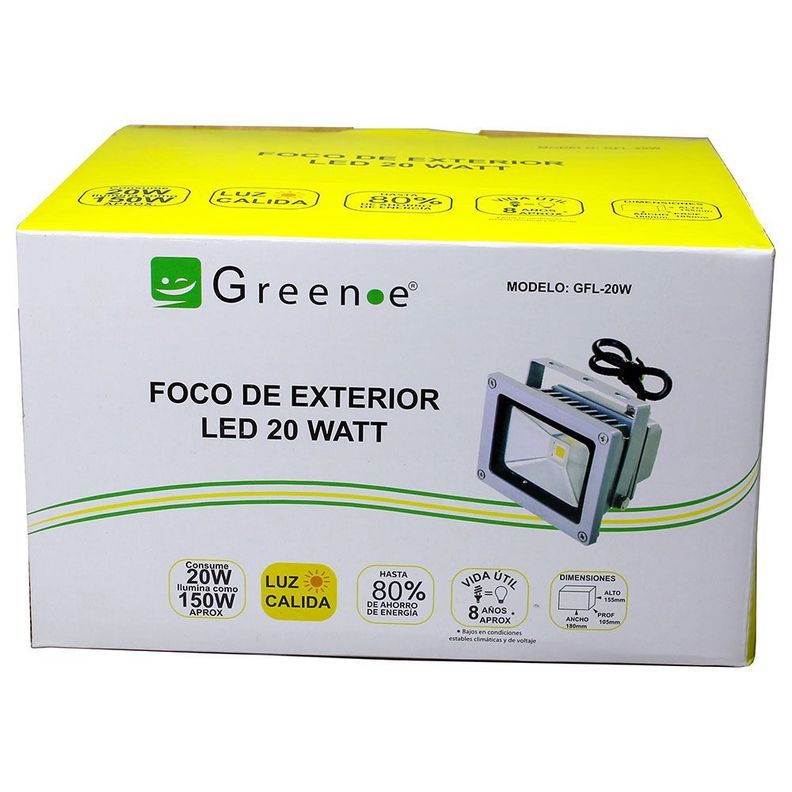 Focos Exterior de 20w. X 4 unidades. Luz Cálida-3