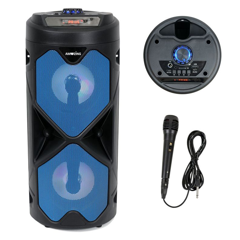 Parlante Bluetooth karaoke inalámbrico. Big Pro 500. Blue -0