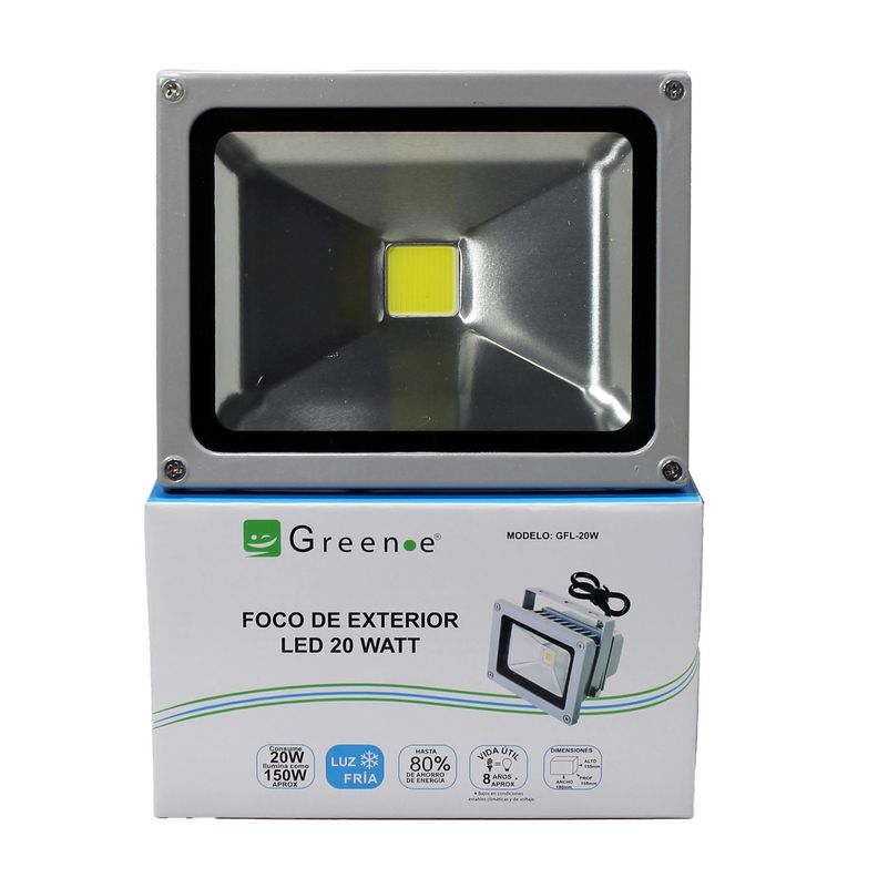 Focos Exterior de 20w. X 4 unidades. Luz Fría-3