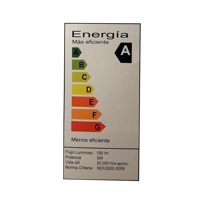 Ampolleta Led de 5W. GU10.Luz Fría/ X 6 Unidades.-5