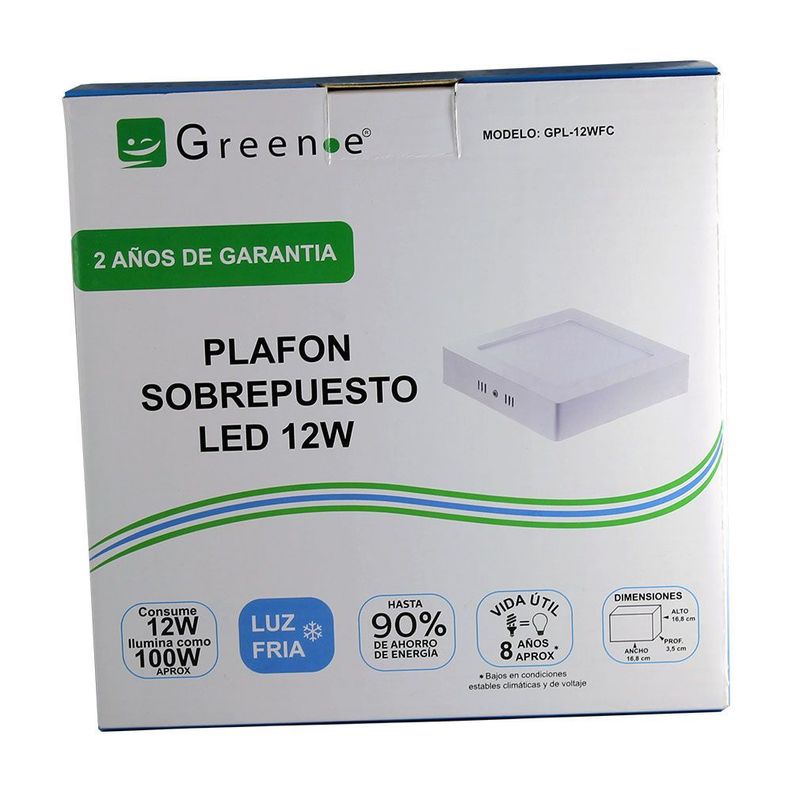 Plafón Led Sobrepuesto de 12W.-1