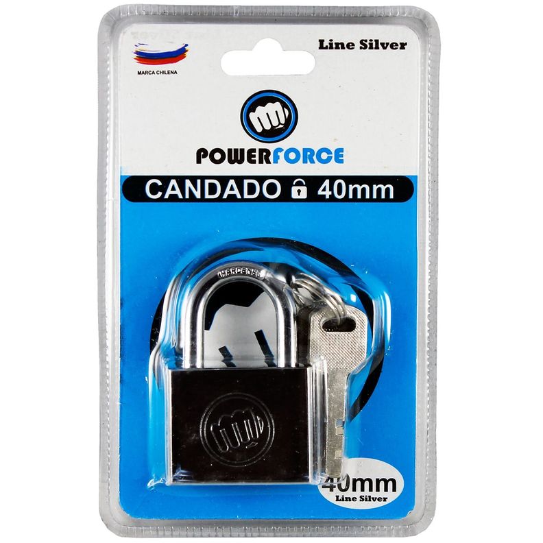 Candado de Acero de 40mm. Terminación Cromada-0