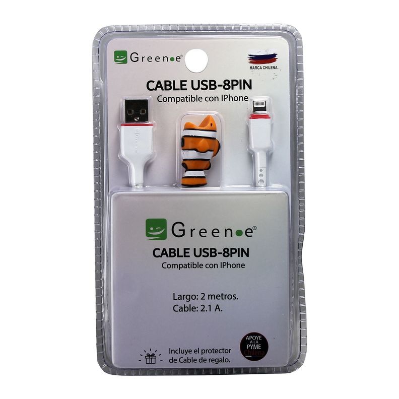 Cable USB a IPhone de 2 metros-0