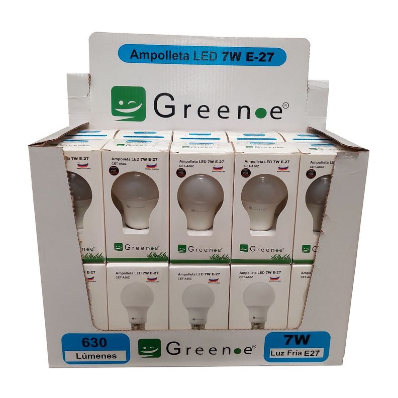 Ampolleta Led de 7W.E27.Luz Fría/ x 20 Unidades-0
