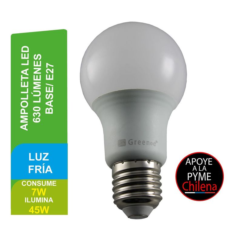 Ampolleta Led de 7W.E27.Luz Fría/ x 20 Unidades-1