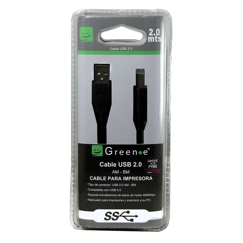 Cable Impresora USB de 2 Metros-0