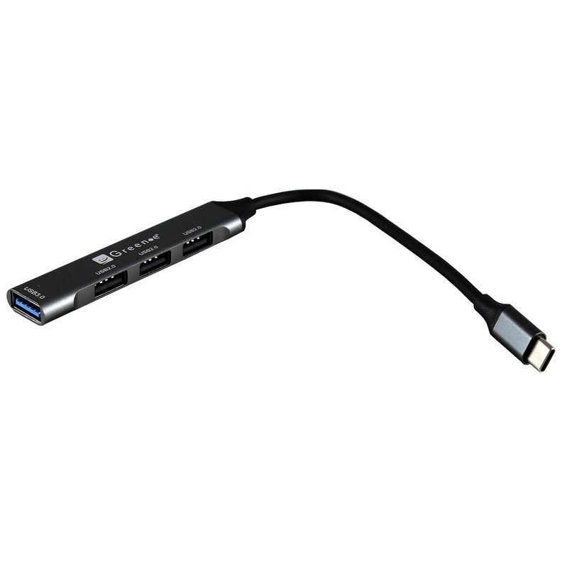 Adaptador HUB USB Tipo C con 4 Puertos USB/ Carga y Transferencia-1