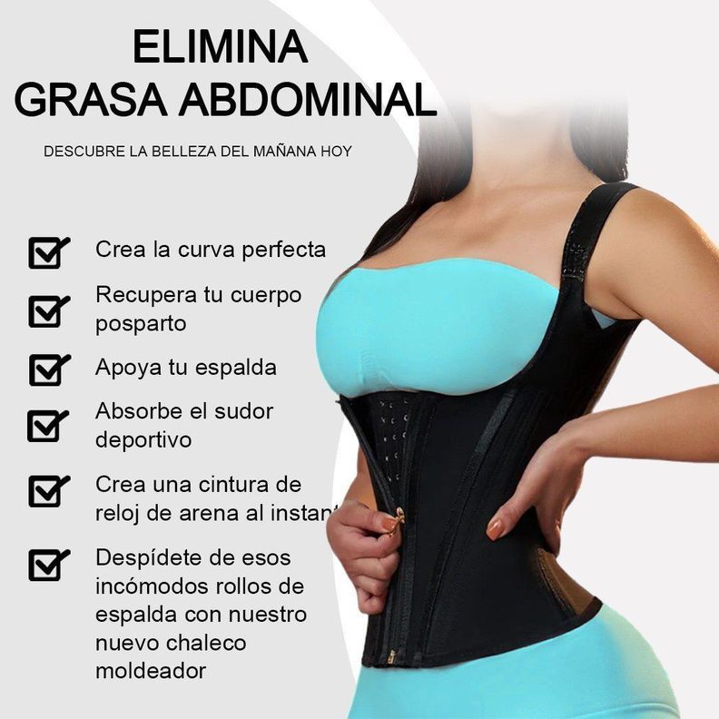 Faja Chaleco Colombiana Doble Compresión, Moldea Y Reduce El Abdomen-4