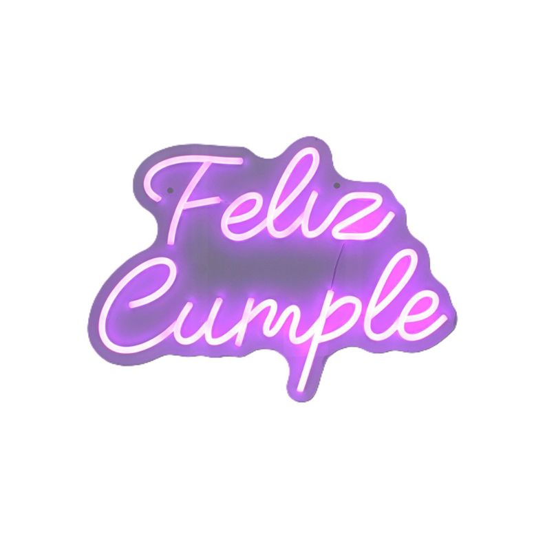 LETRERO ESTILO NEON FELIZ CUMPLE GEN-0