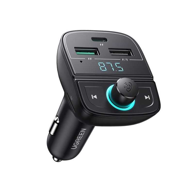 TRANSMISOR DE AUDIO FM BLUETOOTH 5.0 AUTOMOVIL 2USB-A/1USB-C 36A+SLOT MICROSD UGREEN CD229-0