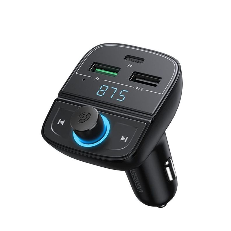 TRANSMISOR DE AUDIO FM BLUETOOTH 5.0 AUTOMOVIL 2USB-A/1USB-C 36A+SLOT MICROSD UGREEN CD229-1