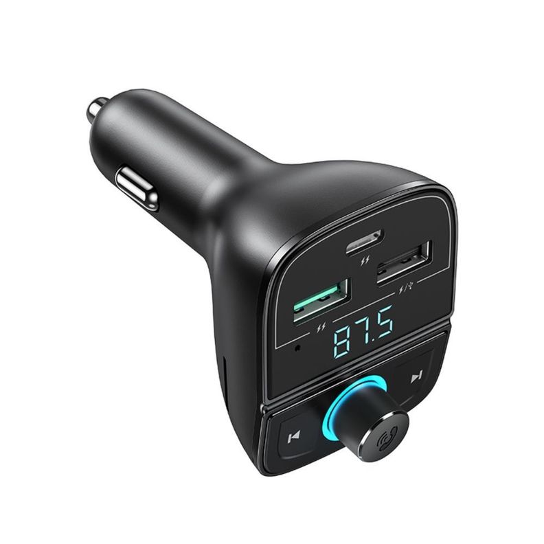 TRANSMISOR DE AUDIO FM BLUETOOTH 5.0 AUTOMOVIL 2USB-A/1USB-C 36A+SLOT MICROSD UGREEN CD229-2