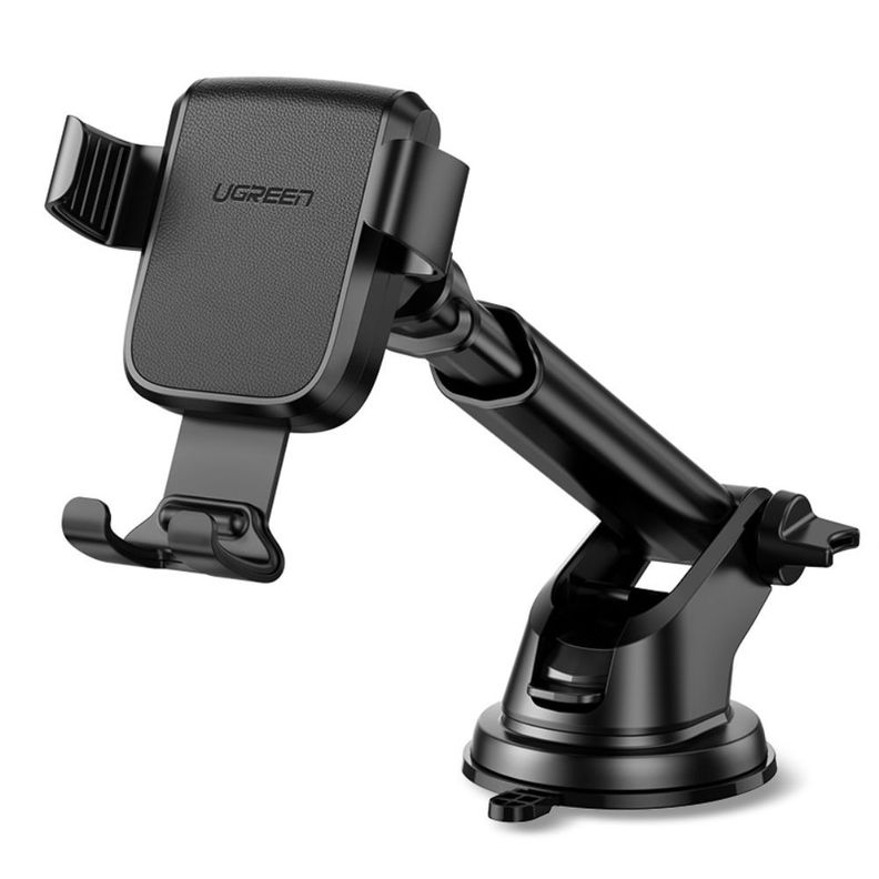 SOPORTE CELULAR AJUSTE POR GRAVEDAD CON VENTOSA AUTOMOVIL LP200 Negro