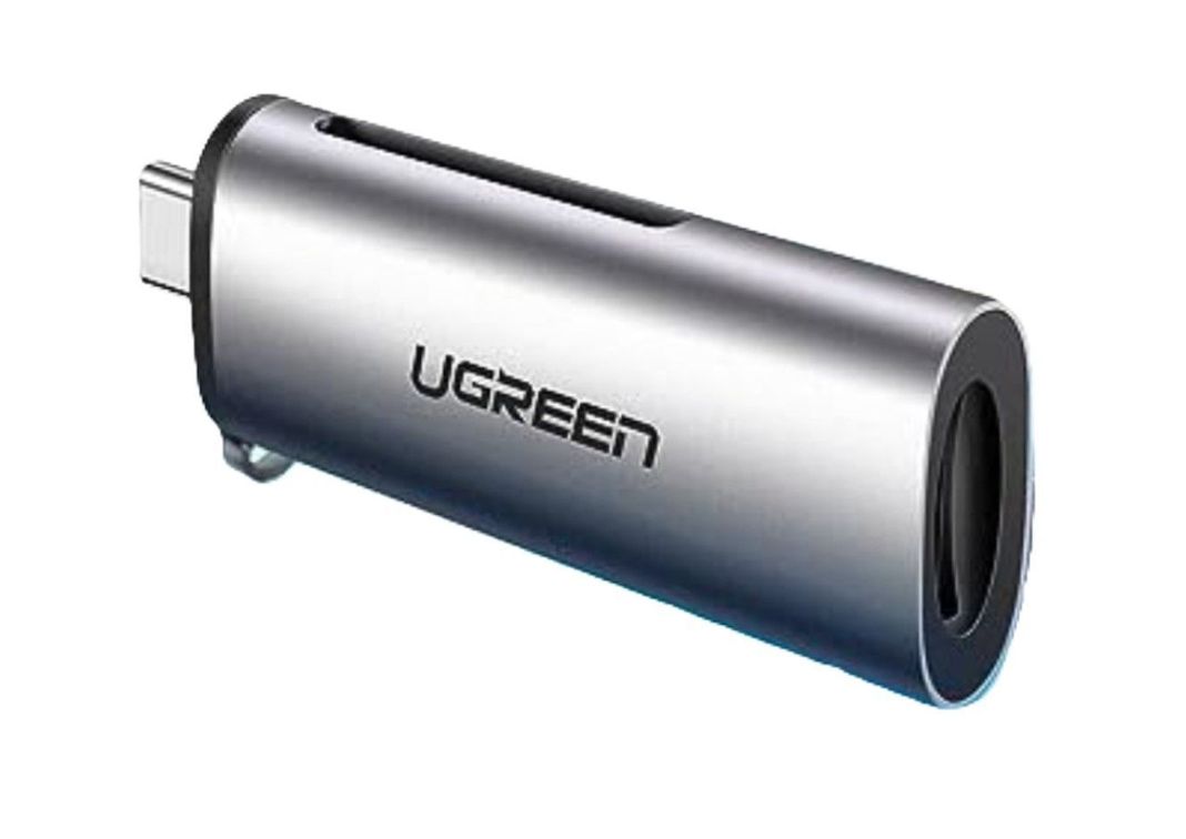 LECTOR 2EN1 MULTI-TARJETA DE MEMORIA USB-C 3.1 (SD/MICROSD) ALUMINIO SILVER UGREEN CM184-0