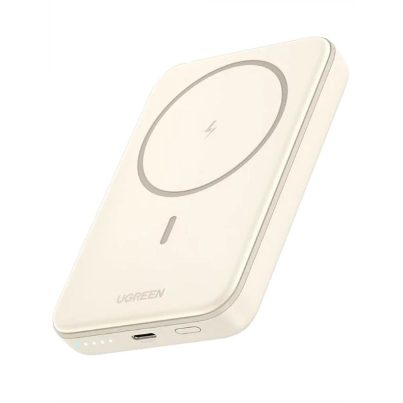 BATERIA PORTATIL MAGNETICA 5.000MAH MINI CARGA INALAMBRICA 15W BLANCO UGREEN PB560