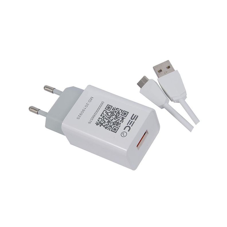 TECMASTER TM-200516 CARGADOR DE PARED QUICK CHARGE + CABLE USB-C-0