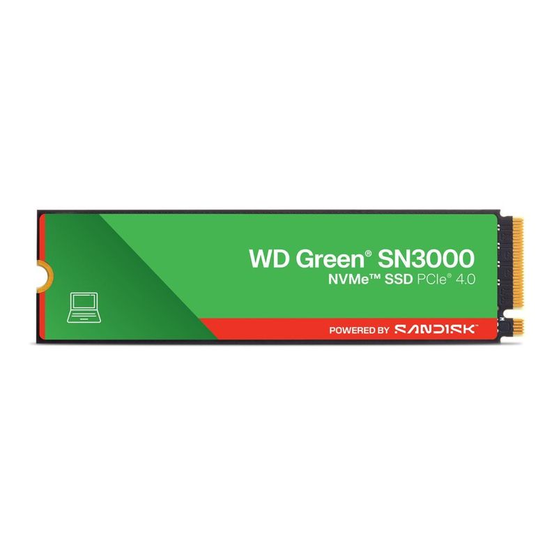 SSD INTERNO 500GB SN3000 GREEN M.2 NVME 5000 MB/S WESTERN DIGITAL WDS500G4G0E