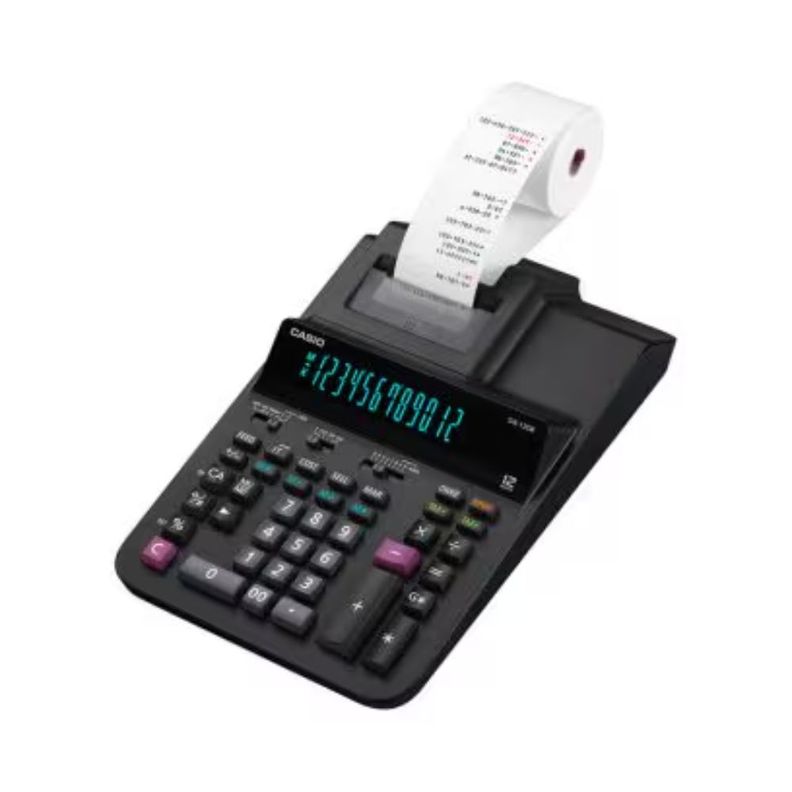 SUMADORA CON IMPRESION DR-120RII-BK-E-DC CASIO