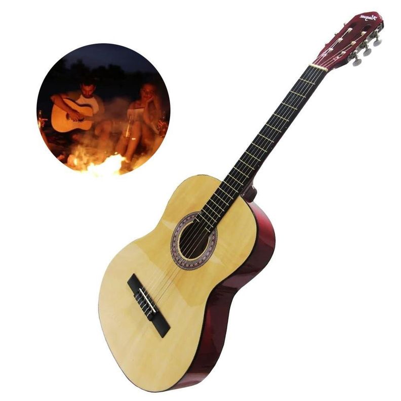 GUITARRA CLASICA NATURAL 39P ALAGUEZ-1