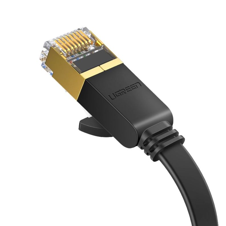 CABLE DE RED PLANO 2M CAT7 U/FTP (10GBPS) NEGRO UGREEN NW106