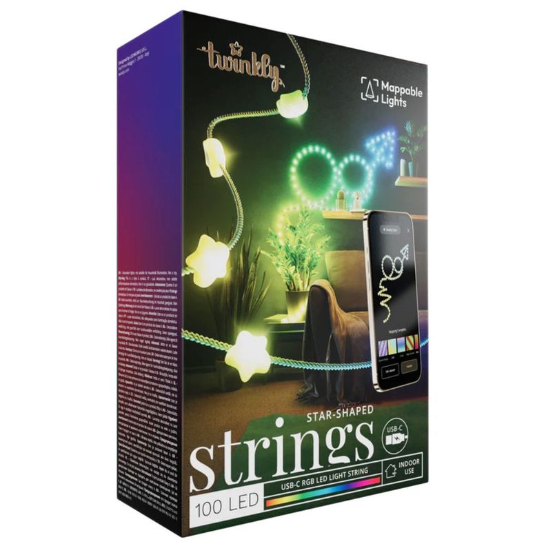 CADENA DE ESTRELLAS LED RGB USB-C CABLE TRANSPARENTE TWINKLY TWKS100RGB-T-0